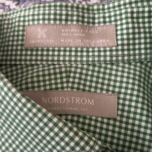Nordstrom Green Checkered Shirt